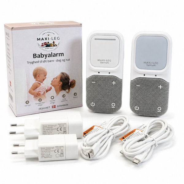Maxi-Leg Babyalarm Pro - 300 m rækkevidde, to-vejstale & nattelys