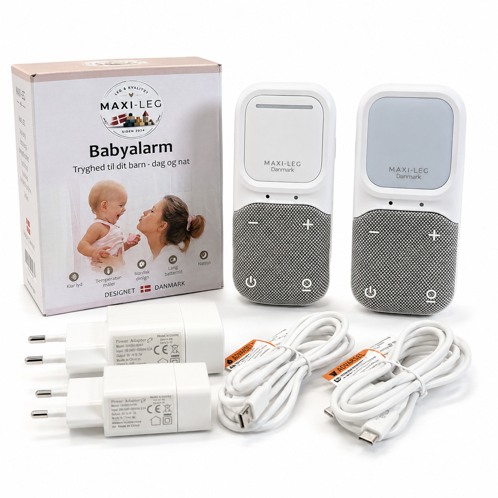 Maxi-Leg Babyalarm Pro - 300 m rækkevidde, to-vejstale & nattelys